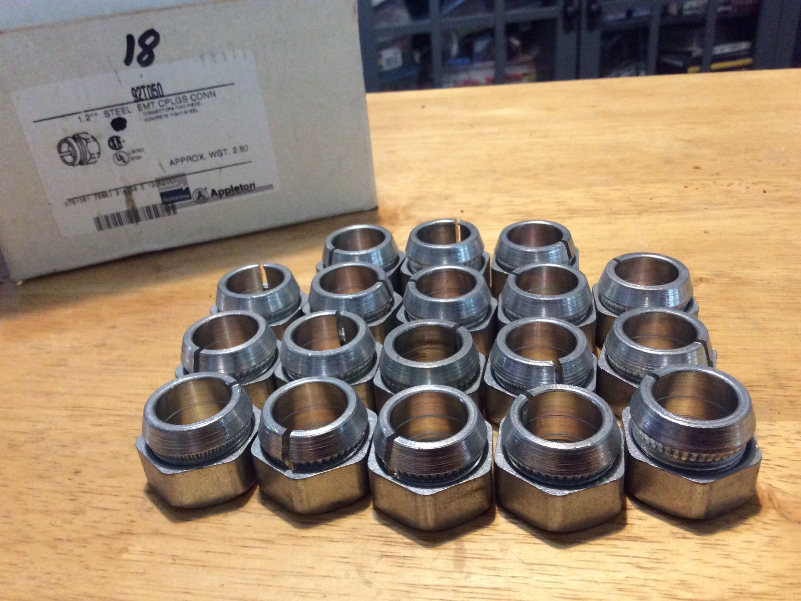 APPLETON 96T050 1/2" COMPRESSION RING Connector Lot of 18