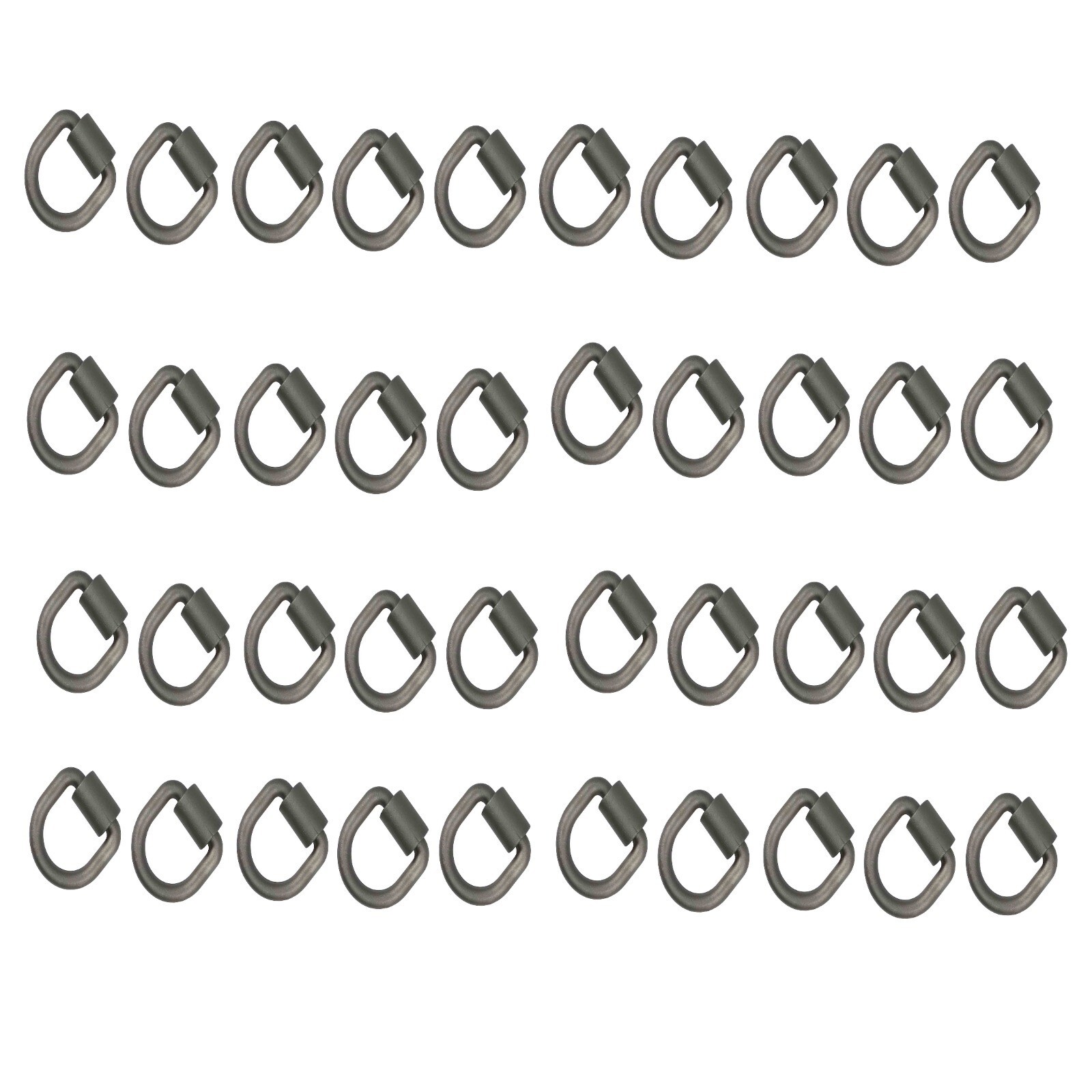 40PK Weld-On D Ring 1/2" | Ratchet Strap Tie Down for Flatbed Use