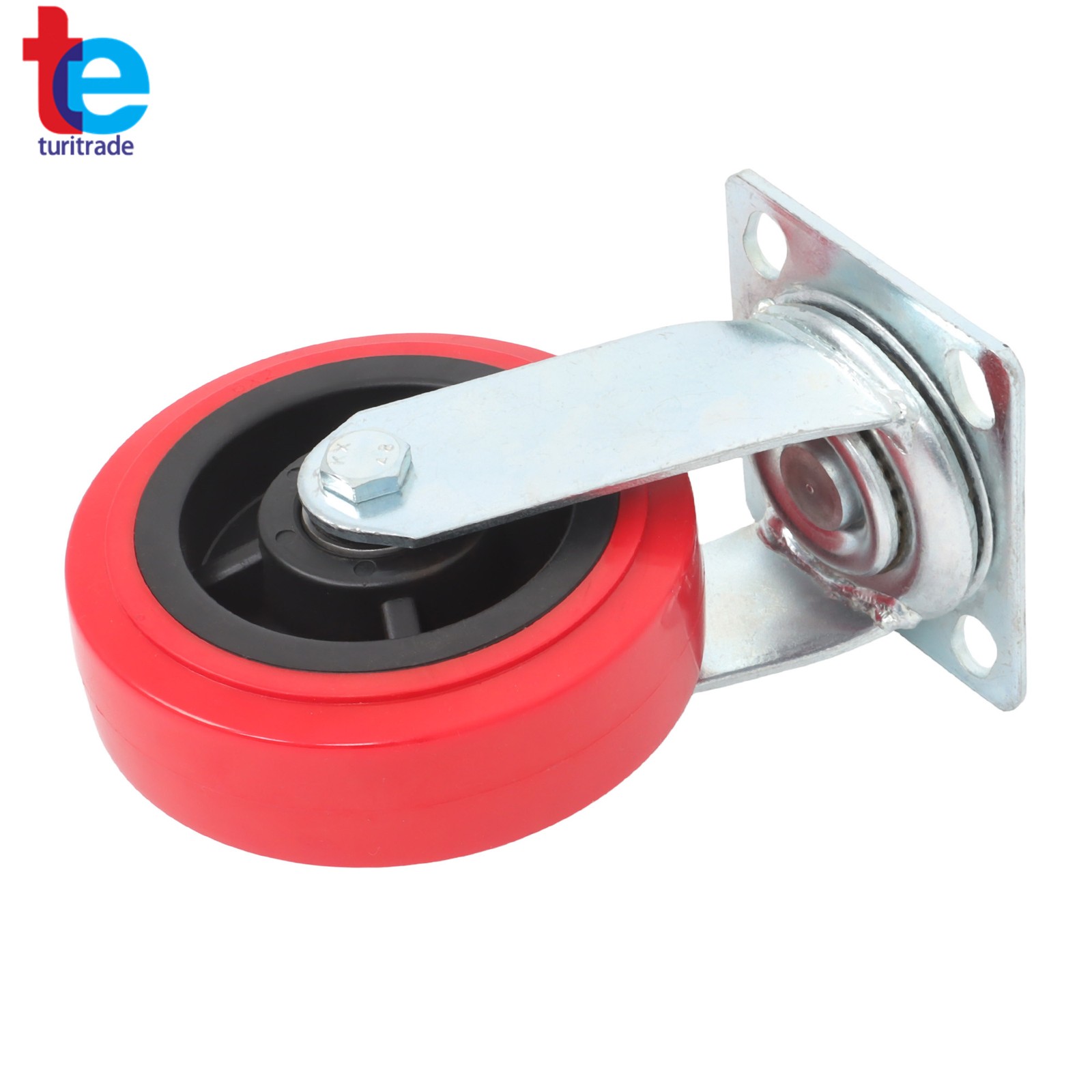 4 Pack Polyurethane 6 Inch Swivel Caster Wheels Heavy Duty 4000Lbs Load Capacity
