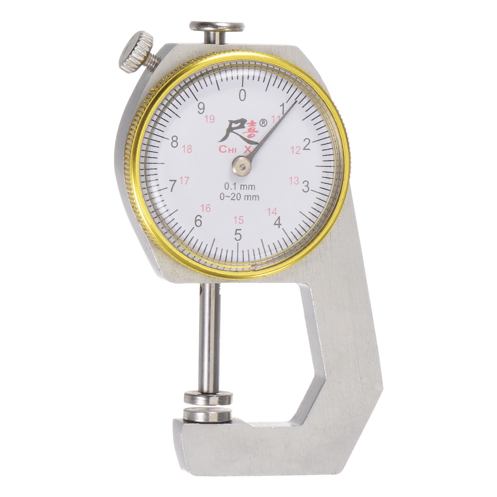 Metal Dial Thickness Gauge 0-20mm | 0.01mm Mechanical Thickness Gauge Flat Head
