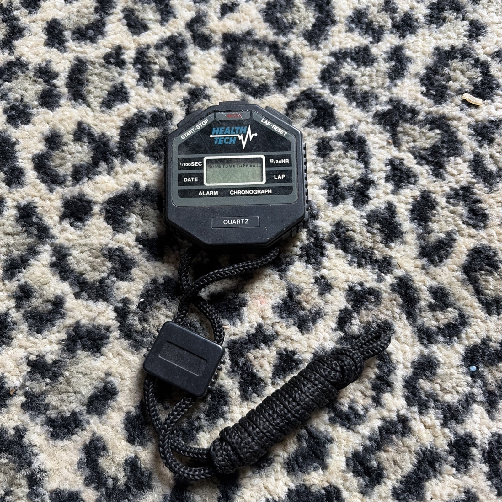 Health Tech Digital Quartz Stopwatch Timer Untested Great Prop! Retro VTG 80s