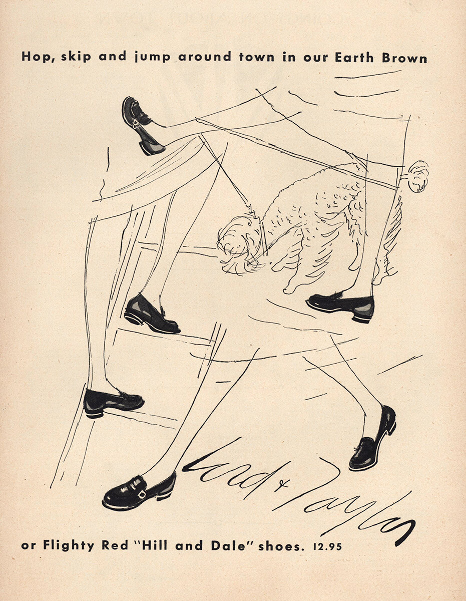1947 Hill and Dale Shoes: Hop Skip and Jump Vintage Print Ad