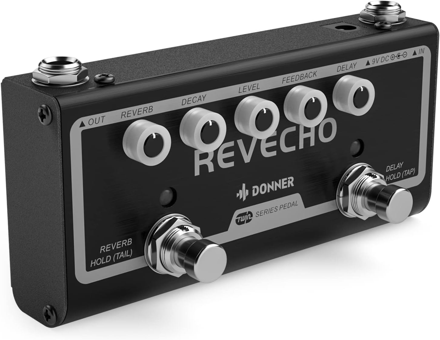 Reverb Delay Pedal 2 in 1 Effects for Electric Guitar, Pedalboards, Revecho Peda