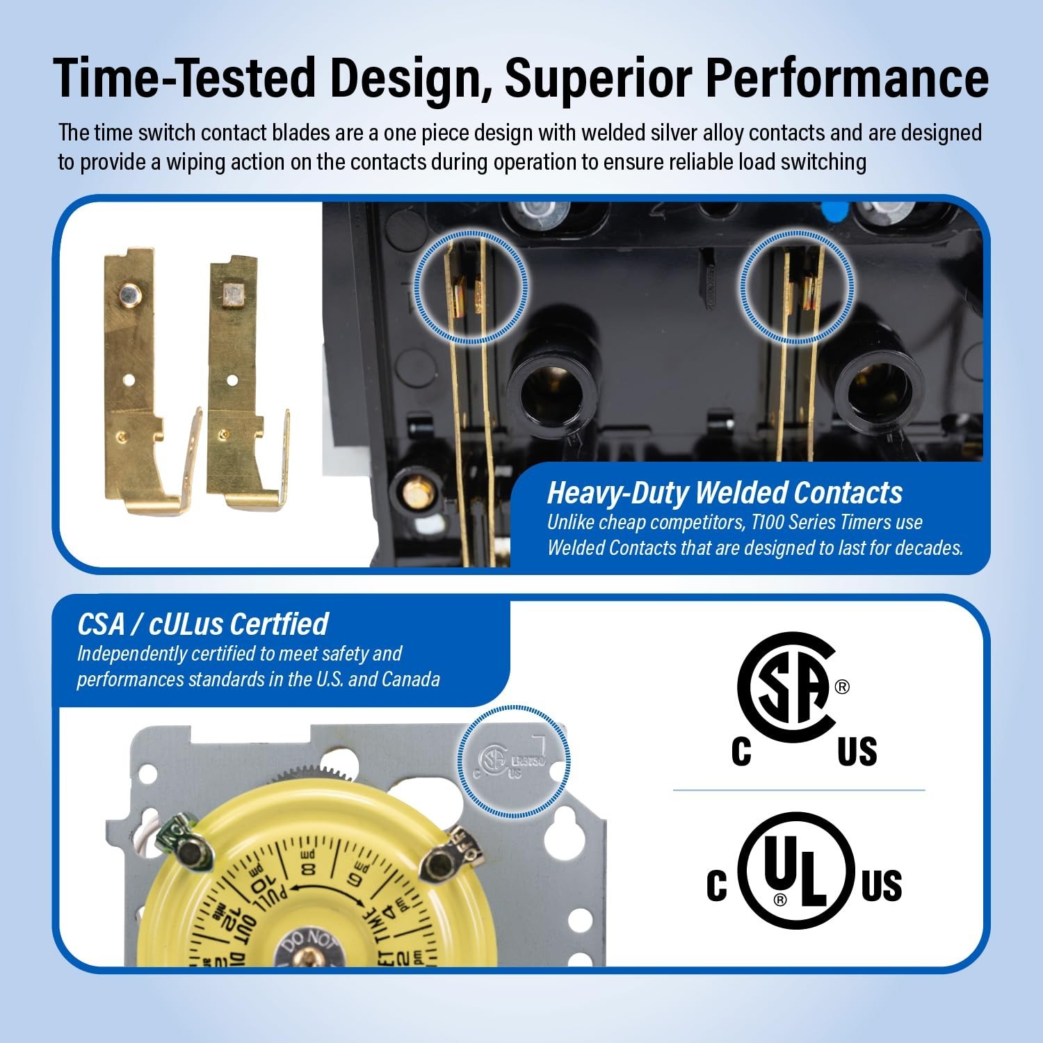 Compact T104 Mechanical Timer Switch for Efficient Lighting & Pump Management