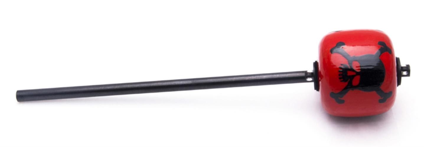 Danmar - 778BSK - R/T 69 Bass Drum Beater - Red Wood Ball, Black Shaft - Black
