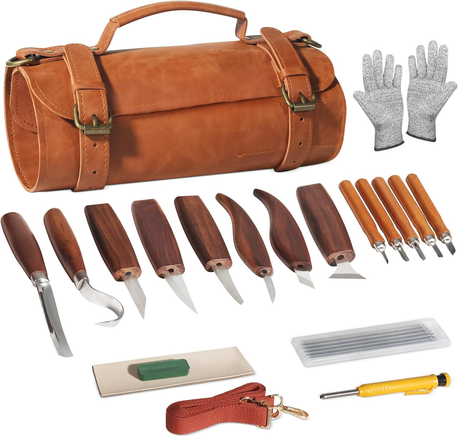 Professional Wood Carving Kit for Beginners and Adults - Whittling Tools Set