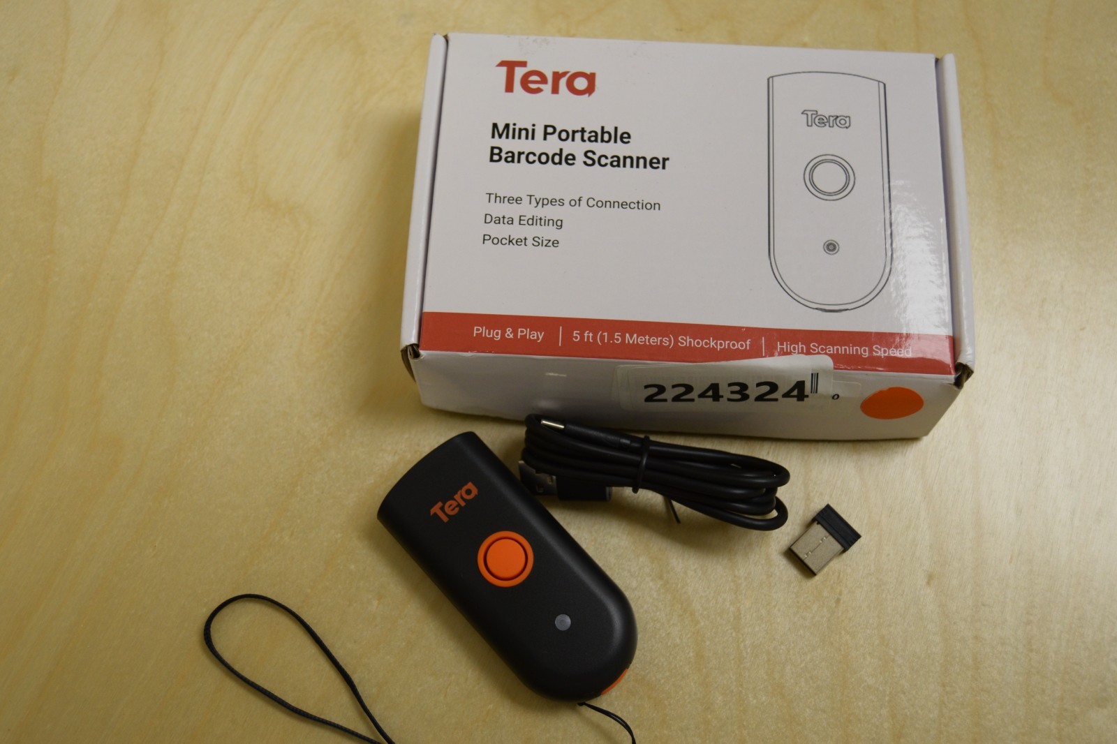 Tera Mini 1D 2D QR Wireless Barcode Scanner, for iOS, Windows, Android, New