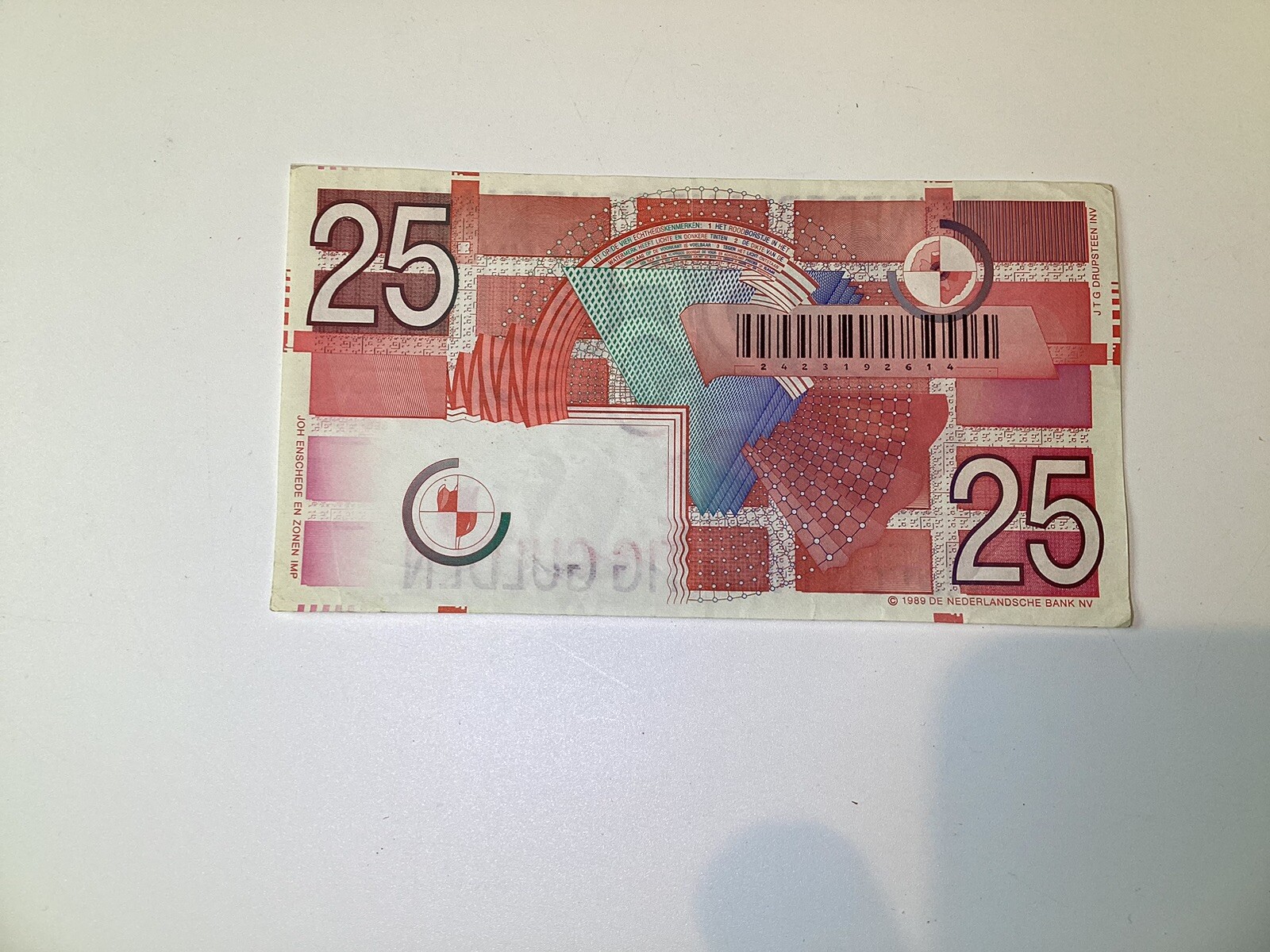 Netherlands 25 Gulden 1989
