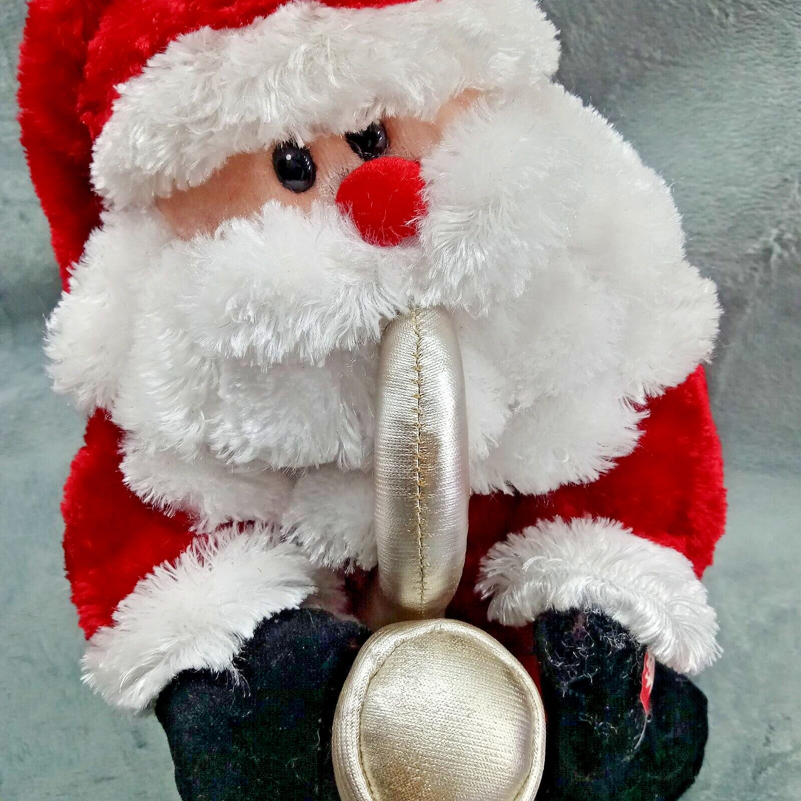 Vintage Santa w/ Saxophone Singing Light Up Dan Dee Collectors Choice VIDEO