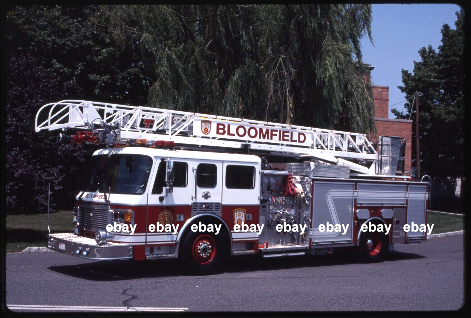 Bloomfield NJ 2001 American La France LTI 75' Aerial Fire Apparatus Slide