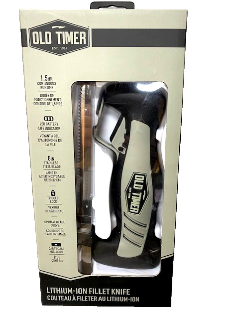 Old Timer 1140756 Cordless Lithium-Ion Electric Fillet Knife 8" Rechargeable NEW