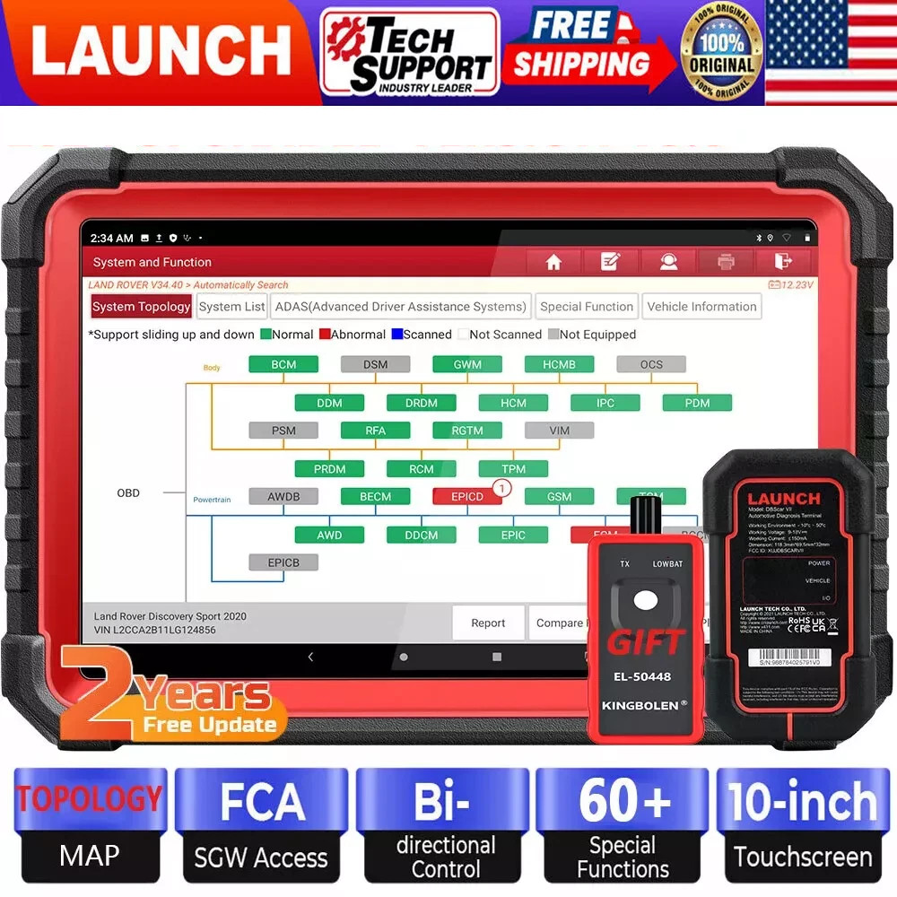 LAUNCH X431 PRO3S+ V5.0 Elite V+5.0 Bidirectional Diagnostic Scanner Key Coding