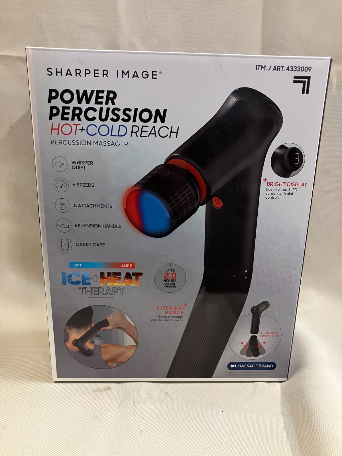 Sharper Image Power Percussion Pro+ Hot & Cold  Massager
