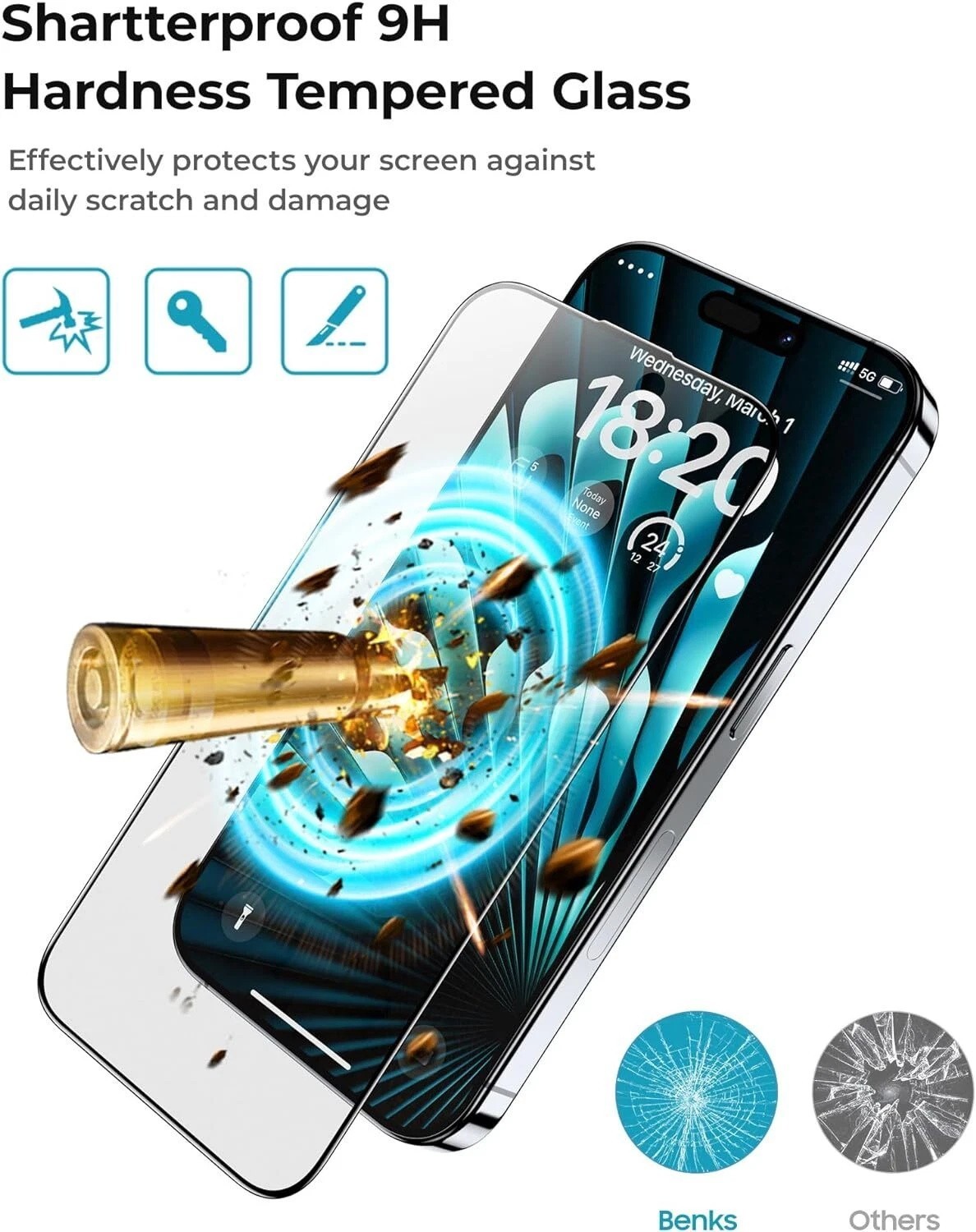 2PCS Apple Tempered Glass Protector Suitable For IPhone 13 14 15 16 Pro Plus Max