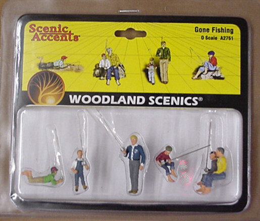 O scale GONE FISHING Woodland Scenics People # 2751