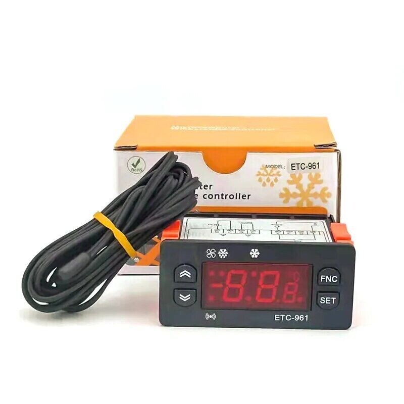 5pcs ETC-961 Temp Controller Digital Thermostat Refrigeration Alarm NTC Sensor