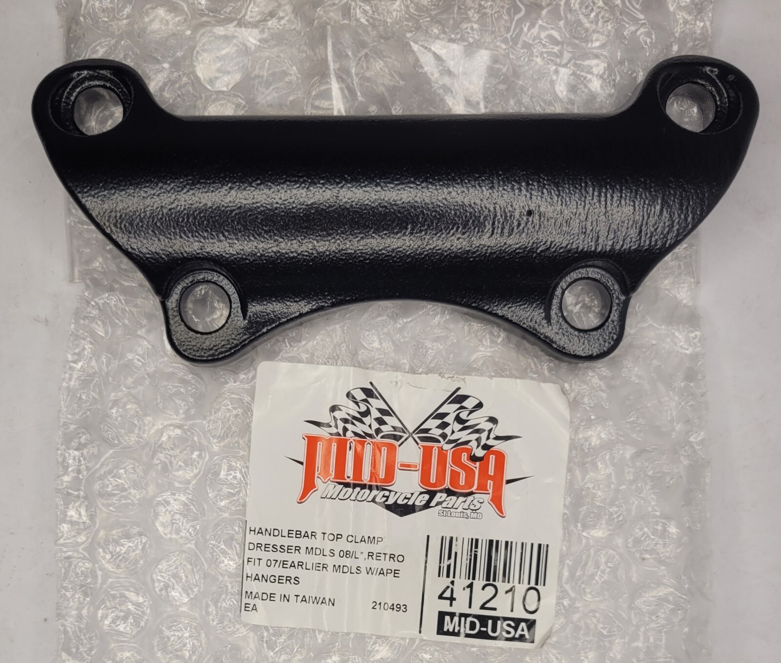 MID-USA 41210 - Black Handlebar Top Clamp (250)