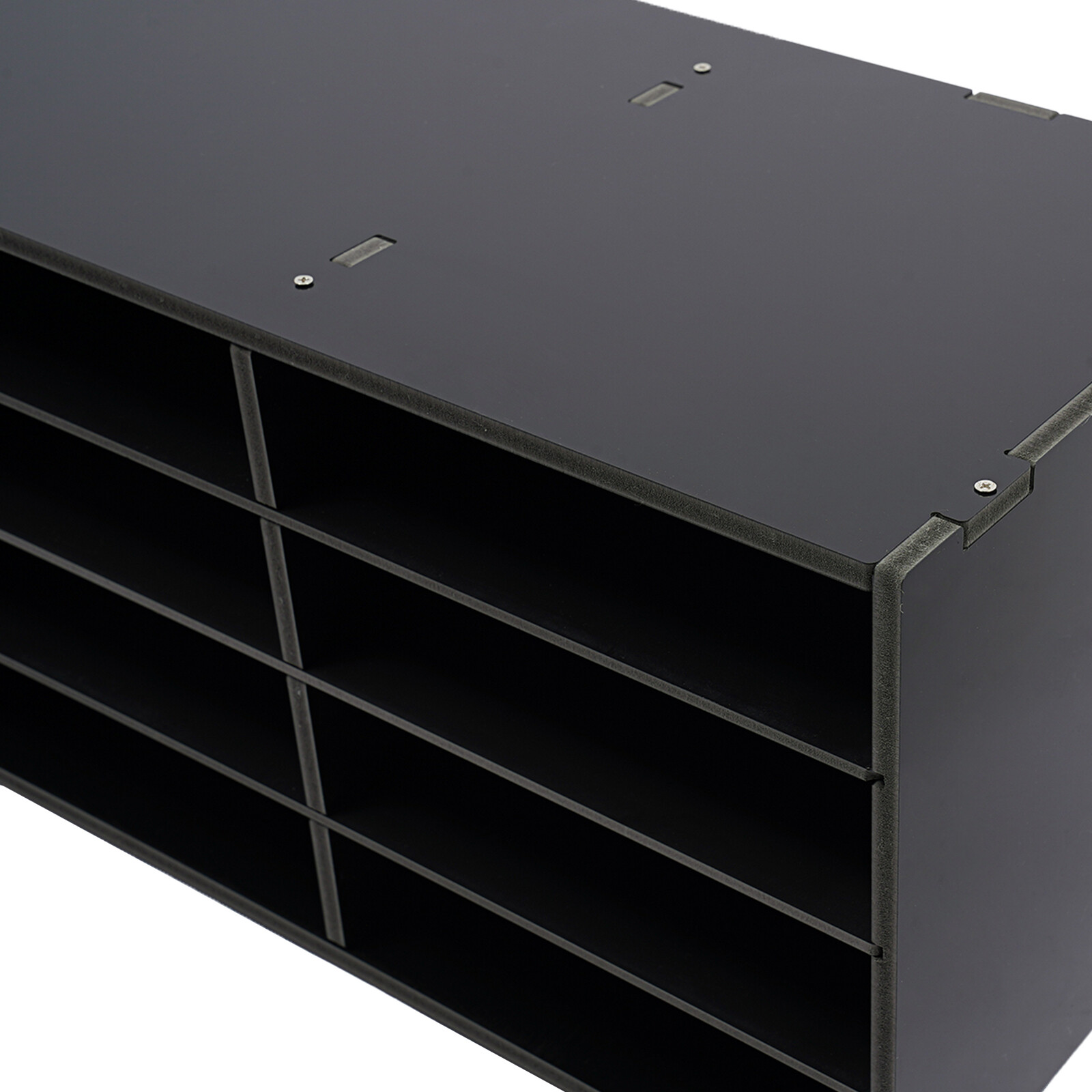 4 Tiers PVC Desktop Countertop Literature Organizer Black Office Home Use NEW