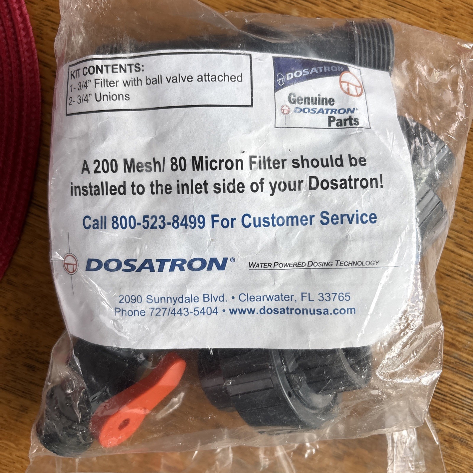 New Dosatron Injector 3/4" Filter Kit with Ball Valve Unions 200 Mesh 80 Micron
