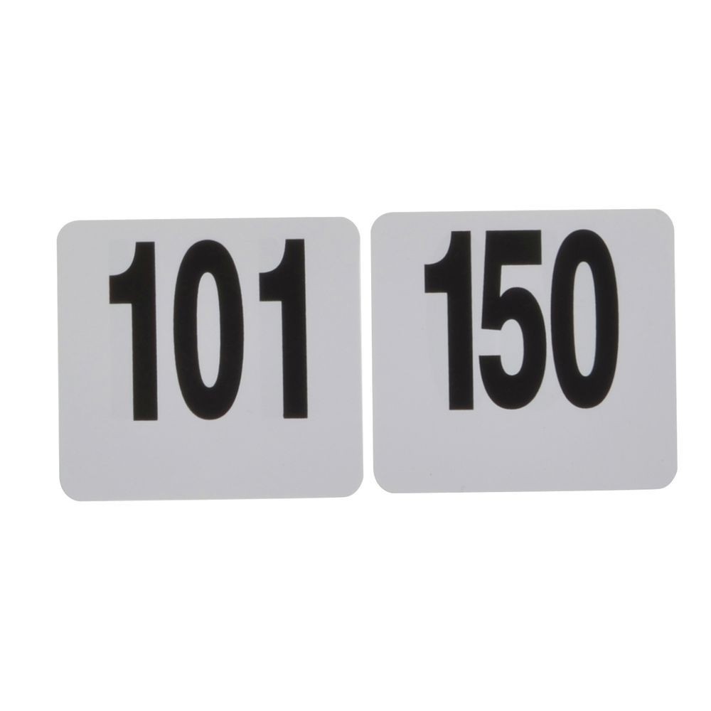American Metalcraft 4150 Table Number, Heavy Plastic, Nos. 101-150, 4" W, 4" L,