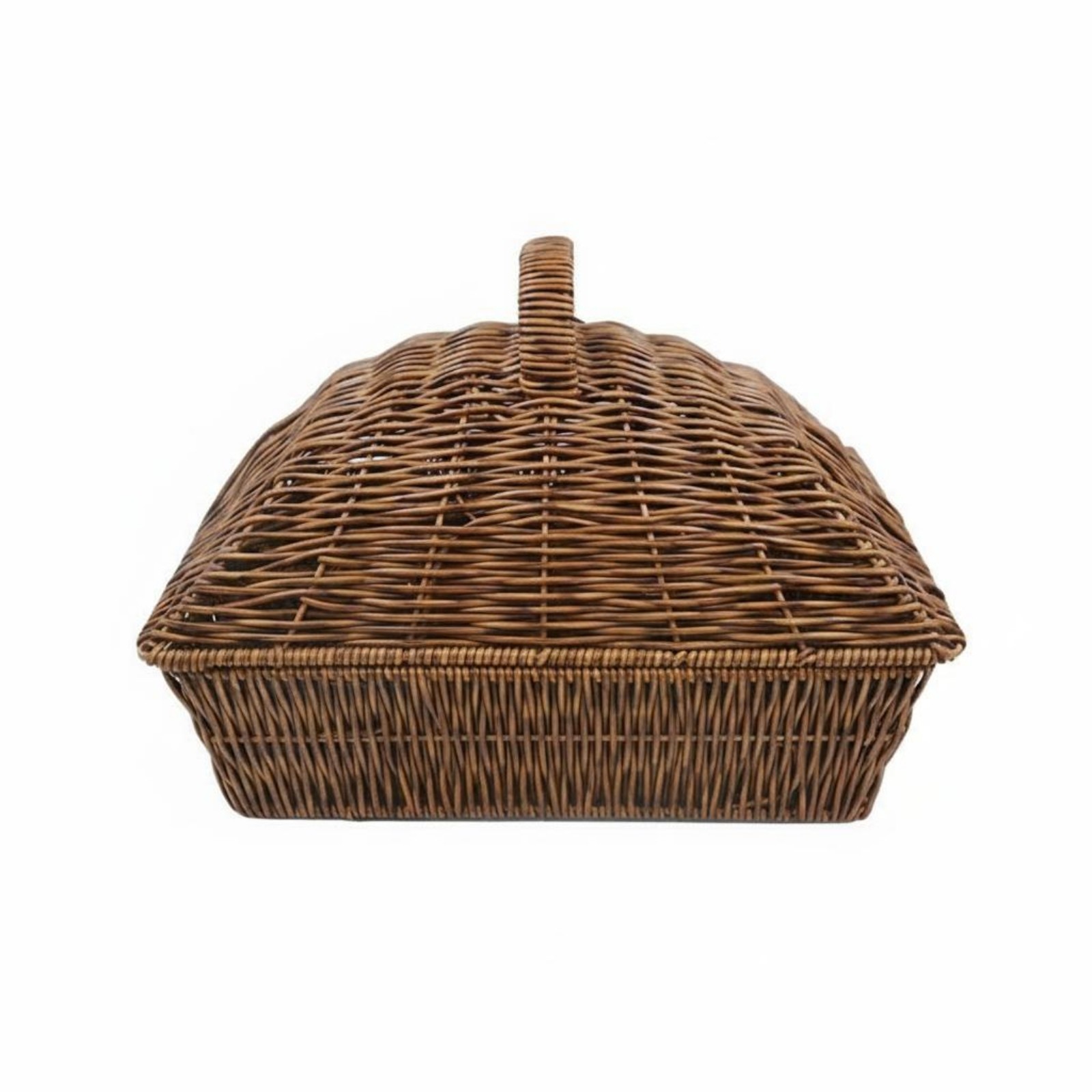 Lidded Bread Basket with Lid Rattan Bread Basket Handwoven for Tabletop,