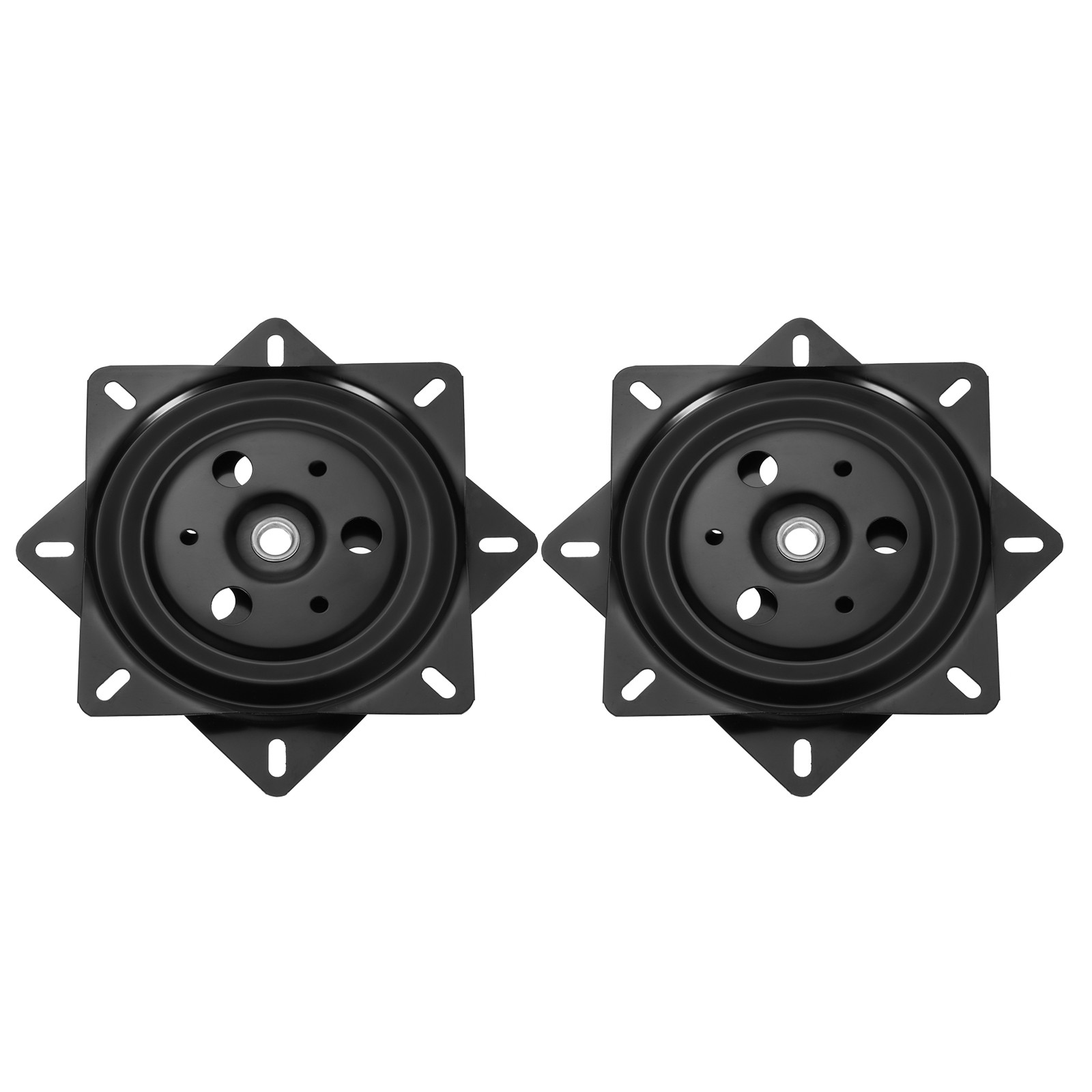 2Pcs 6" Bar Stool Swivel Plate, Rotation Lazy Susan Turntable (Black, 150x1mm)