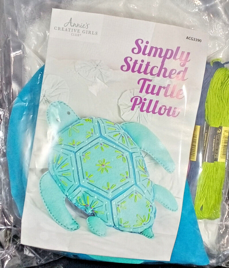 Annie's Creative Girls Club "Simply Stitched Turtle Pillow" Kit