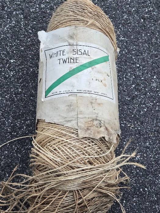 White Sisal Twine 1 ply Angola Portuguese West Africa