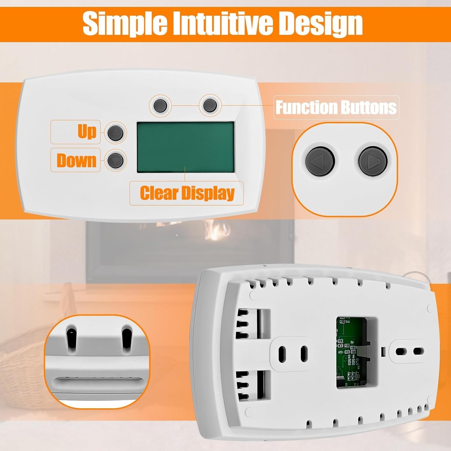 Wall Control Thermostat For QuadraFire MT Vernon AE SRV7000-549 Programmable