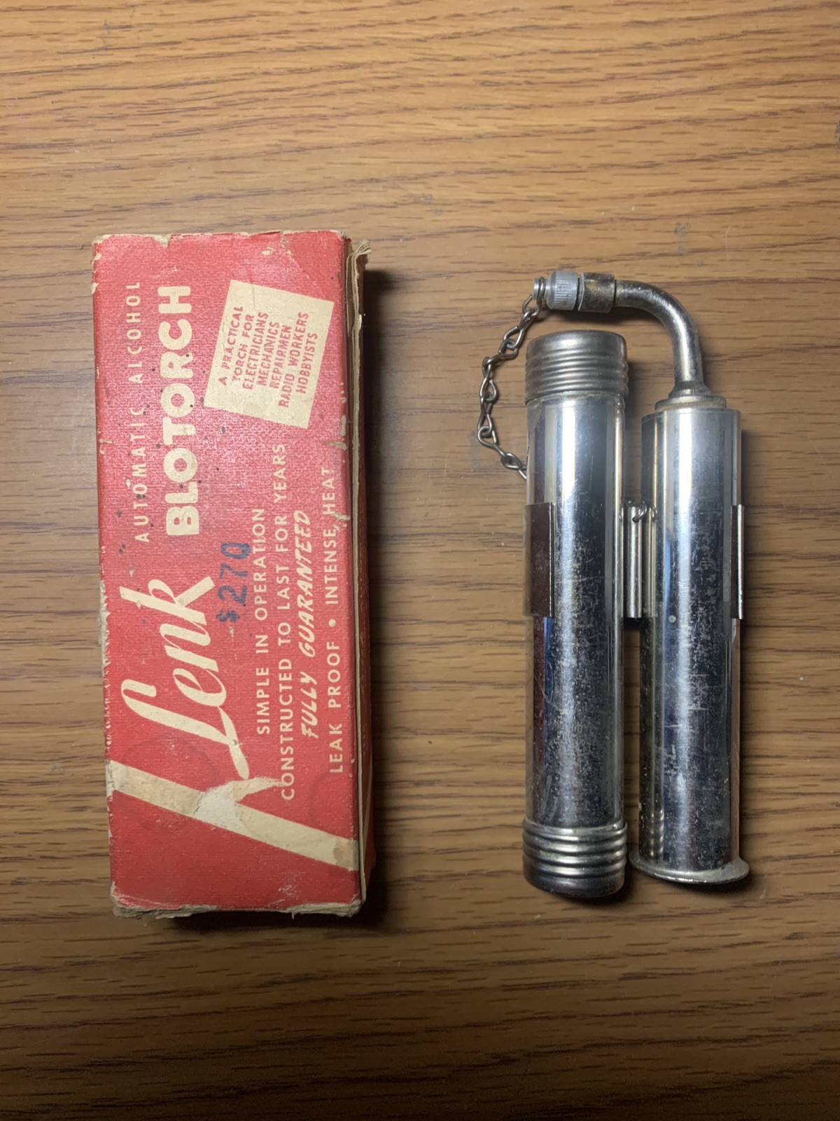LENK Automatic Alcohol Blotorch –Very Good condition Original Box