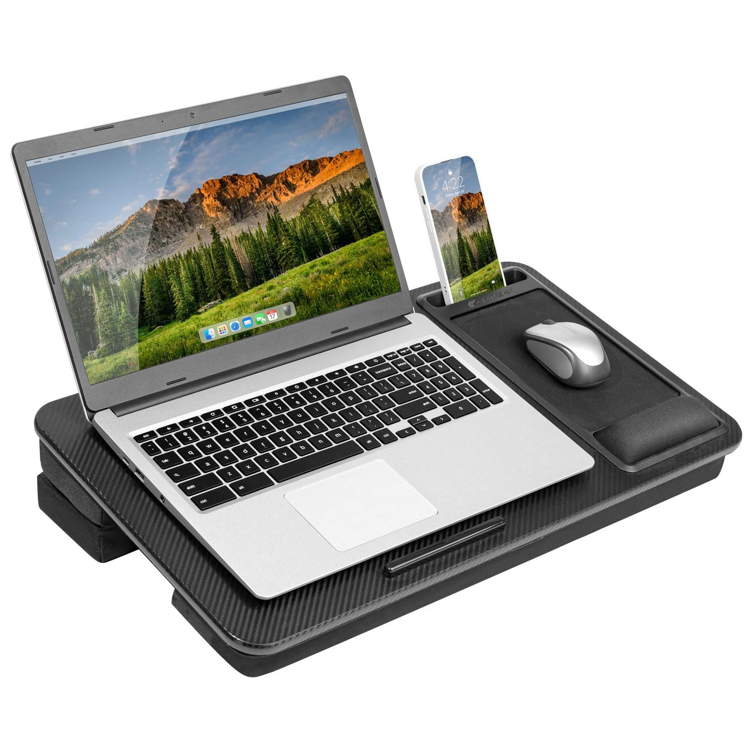 88108 Black Carbon Extra Large Adjustable Lap Desk Fits Up To 17.3 Inch PC
