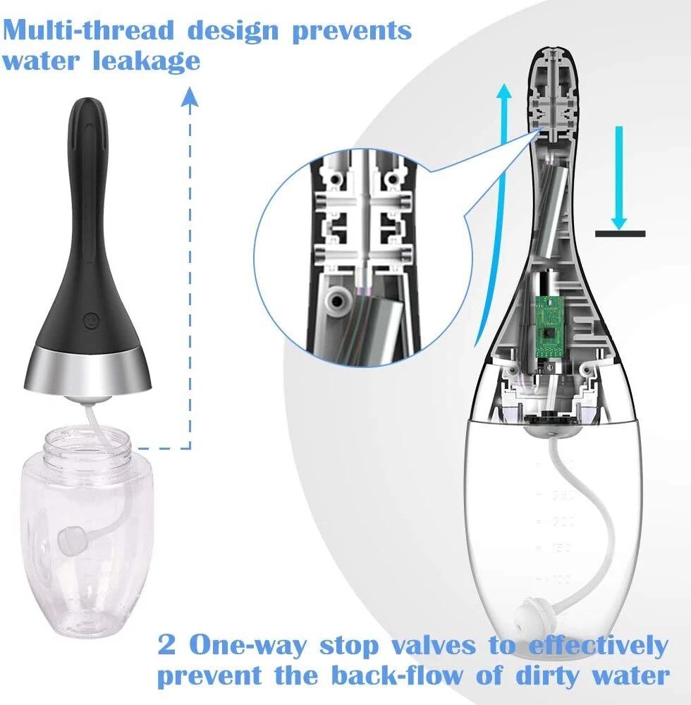 Automatic Enema Bulb Anal Vaginal Cleaner Tool Silicone Douche Cleaner Enema Kit