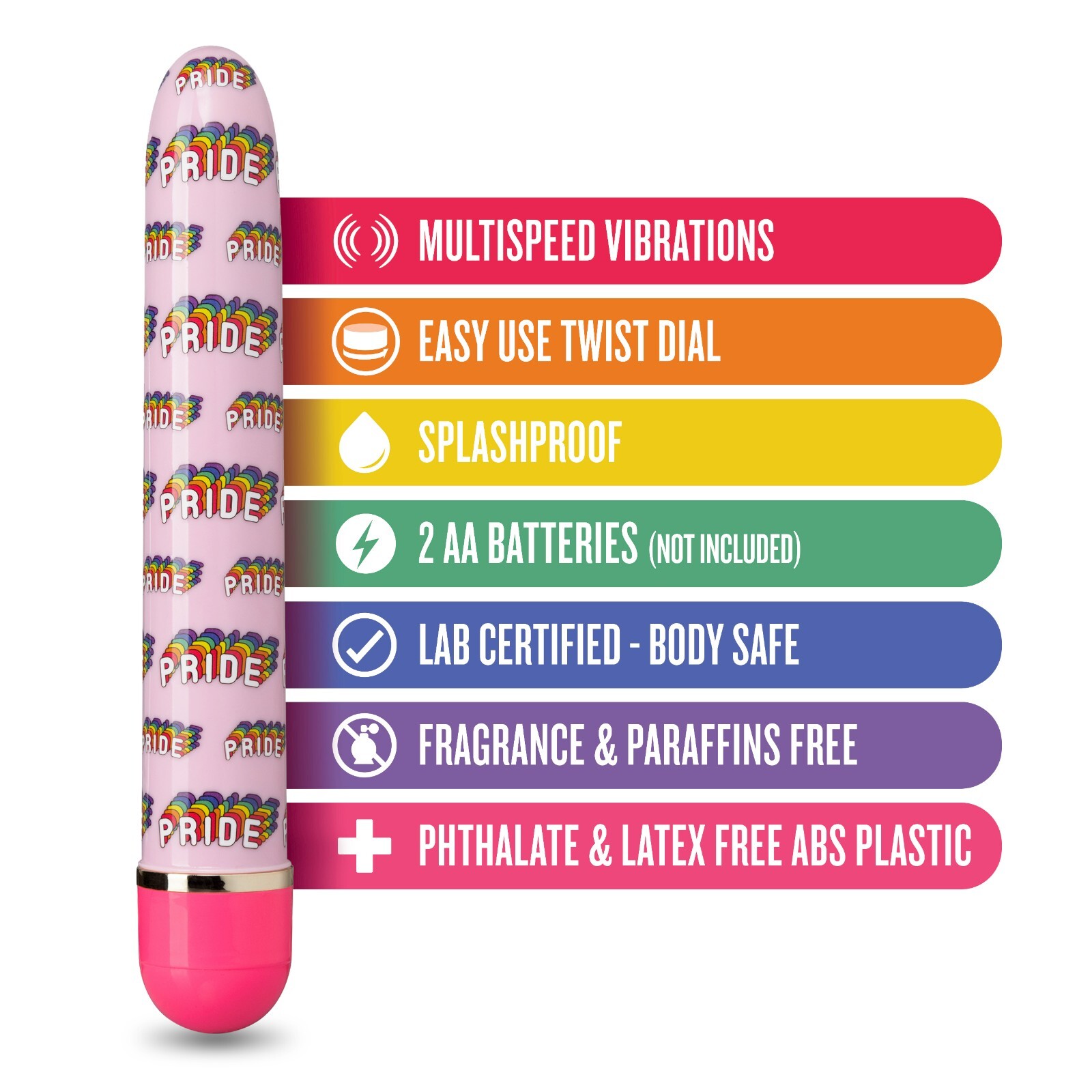 Blush The Collection 7'' Adjustable Multi-Speed Vibrations Waterproof Vibrator