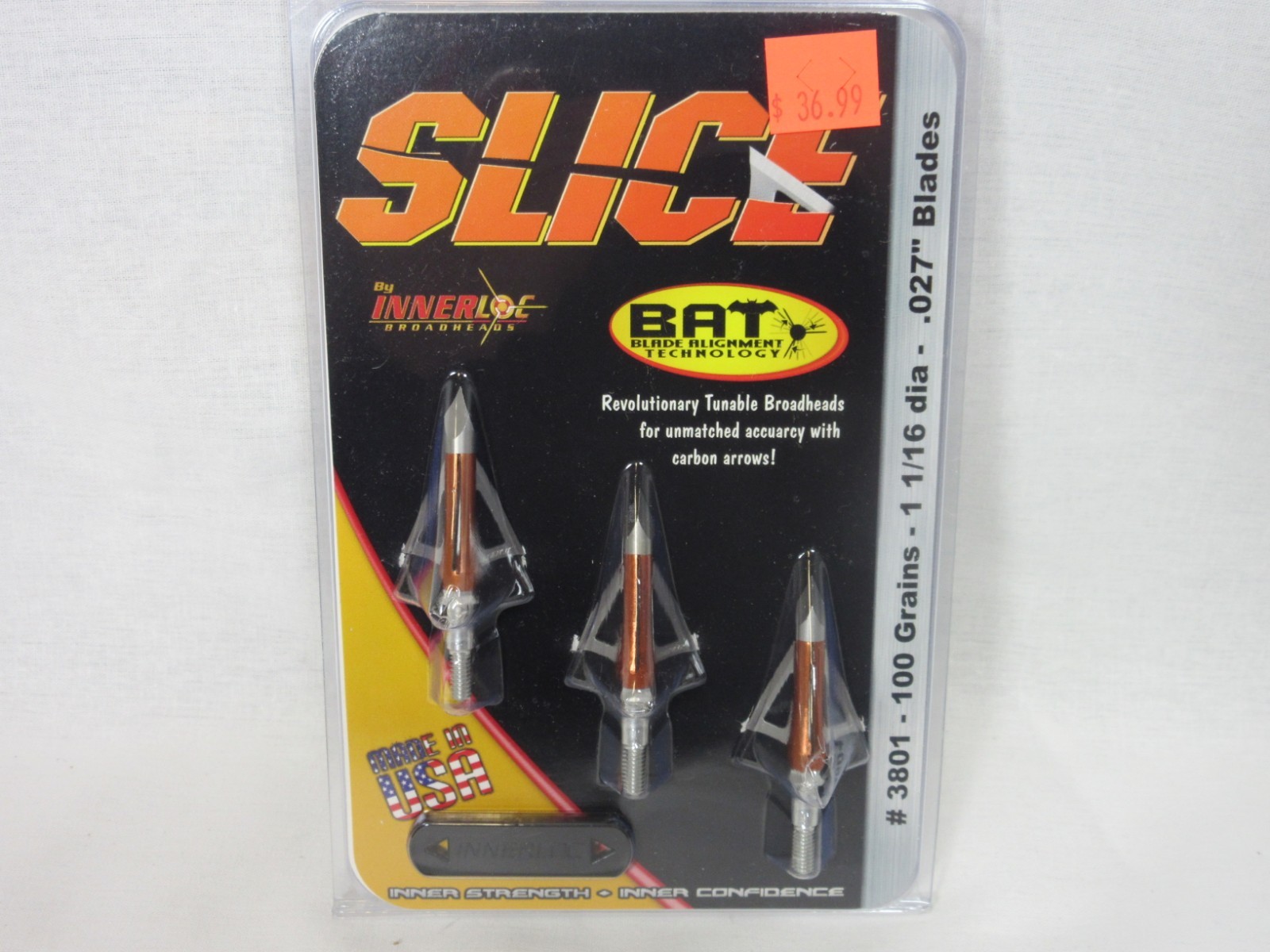Innerloc Slice 3 blade 100 grain fixed broadheads #3801