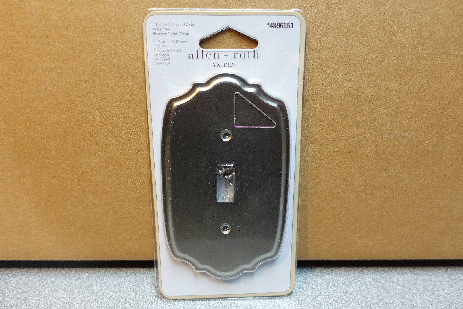 Allen + Roth Yalden Gang Brushed Nickel Zinc Indoor Toggle Wall Plate #4896551