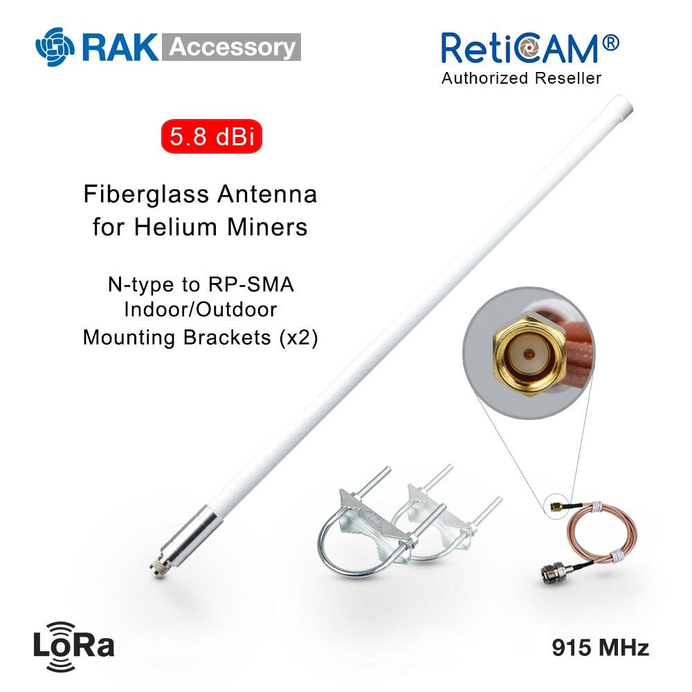 GENUINE RAK 5.8dBi Antenna Kit Helium Hotspot Miner Outdoor, Authorized Reseller