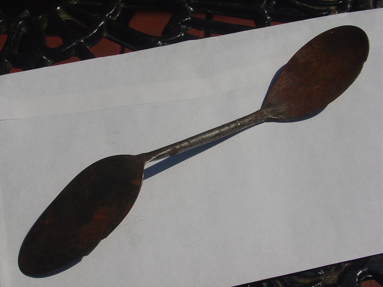Antique Vintage Tool Burr Damascus Works Detroit MI Moulder Trowel Stove Slick