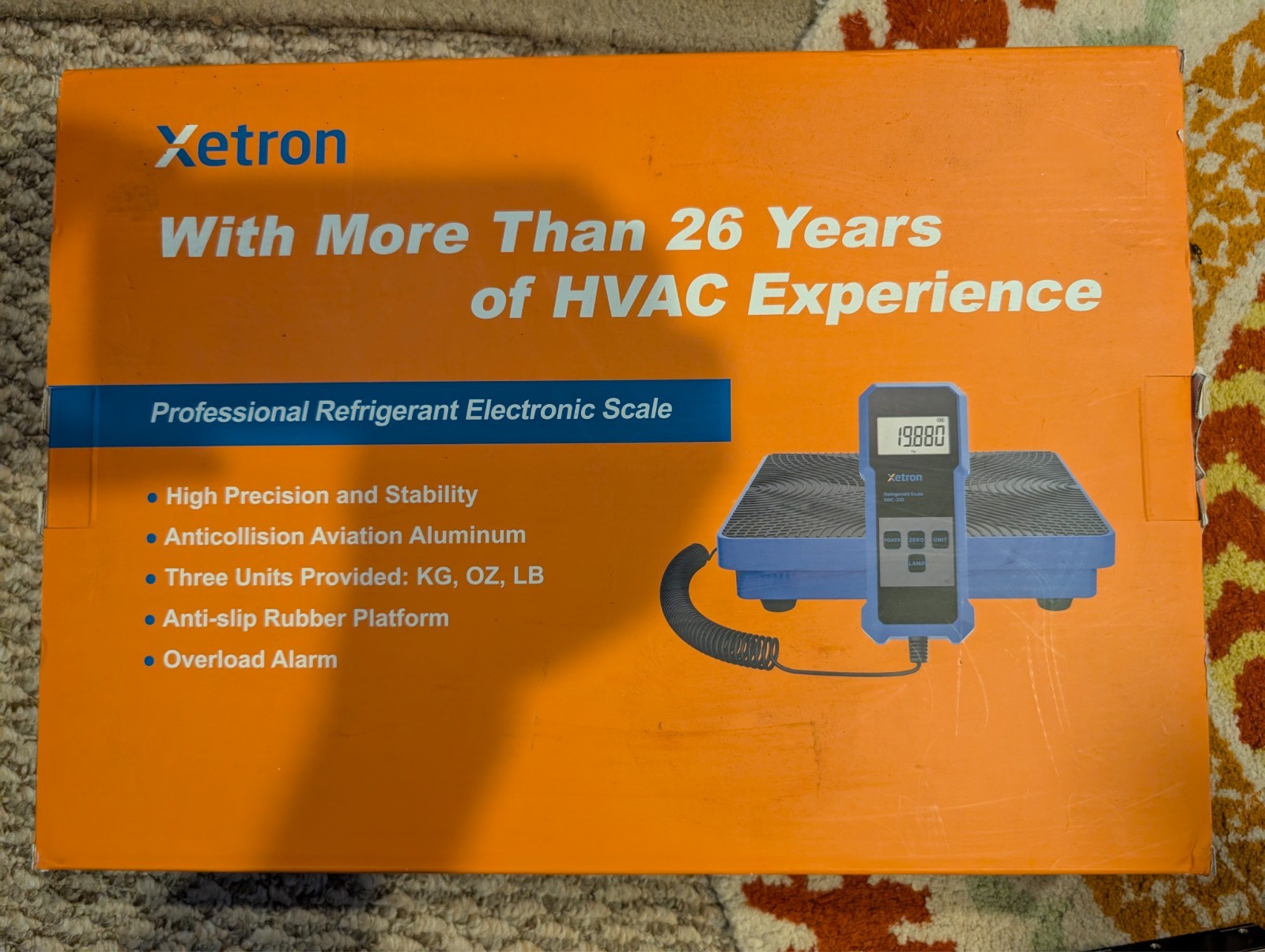 Xetron Professional Electronic Digital HVAC Refrigerant Scale 220Lbs/100KG