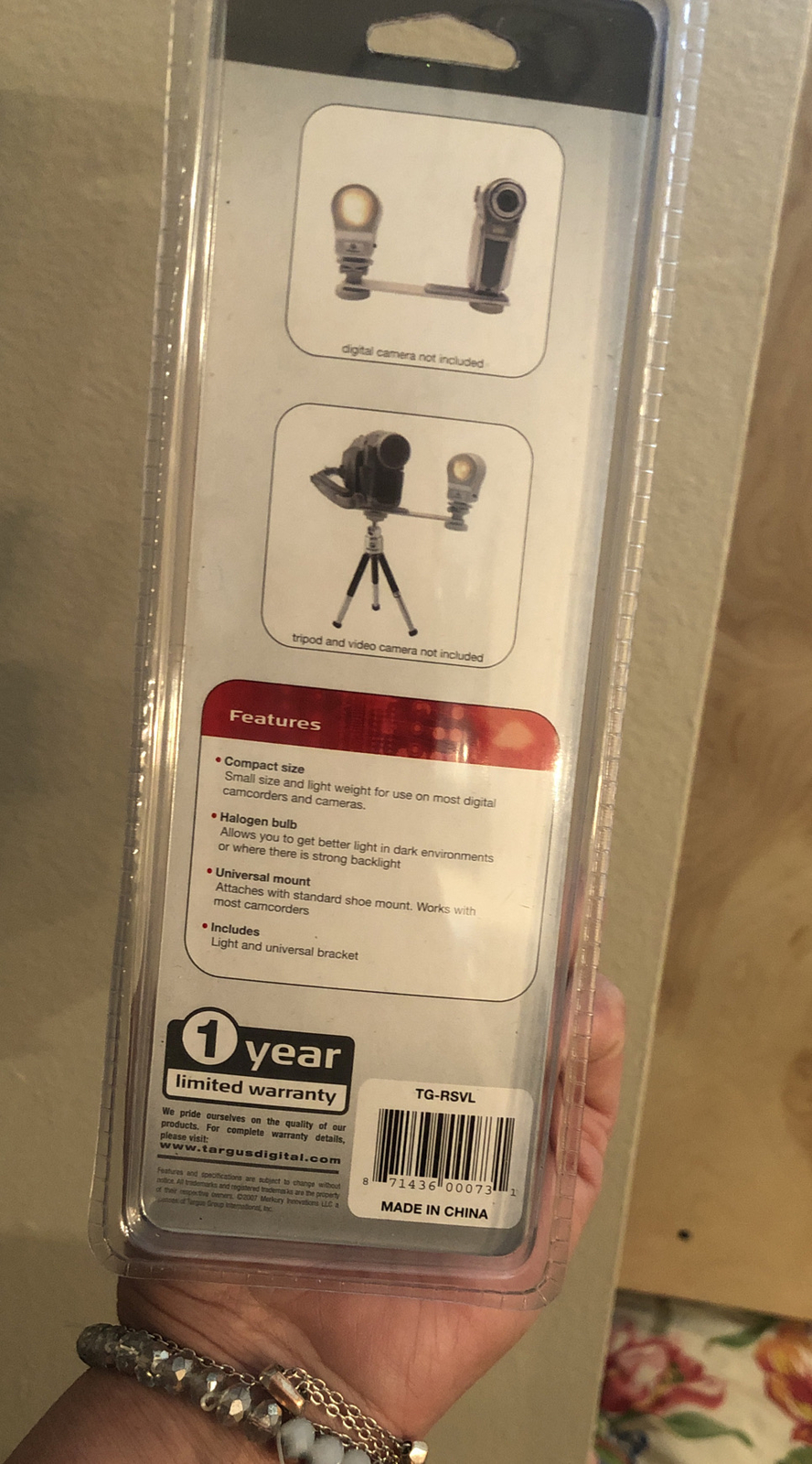 Targus Universal Camcorder Video Light Fits Most Camcorders Free Shipping