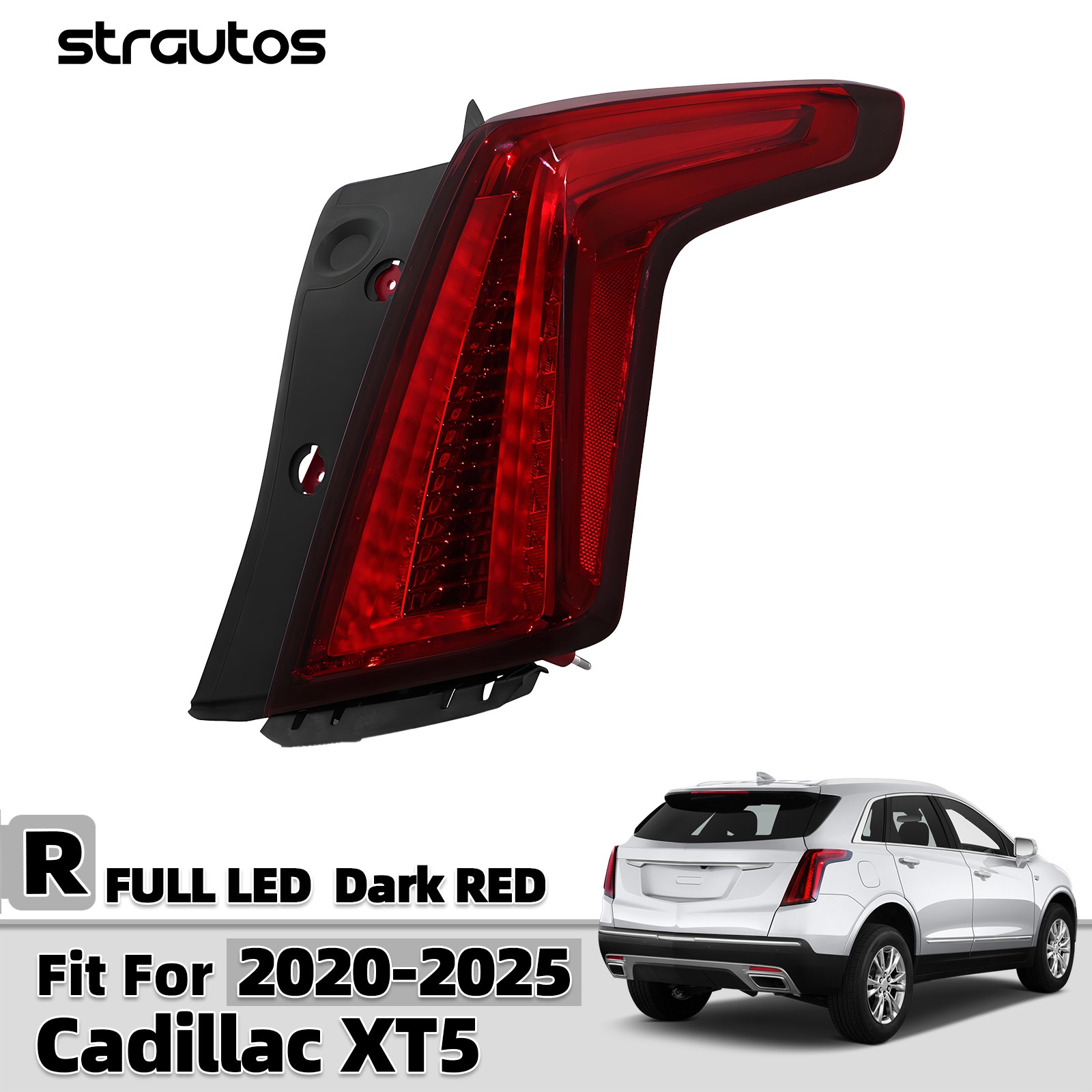 Full LED Tail Light For 2020-2025 Cadillac XT5 w/Dark Red Right Side 84514975