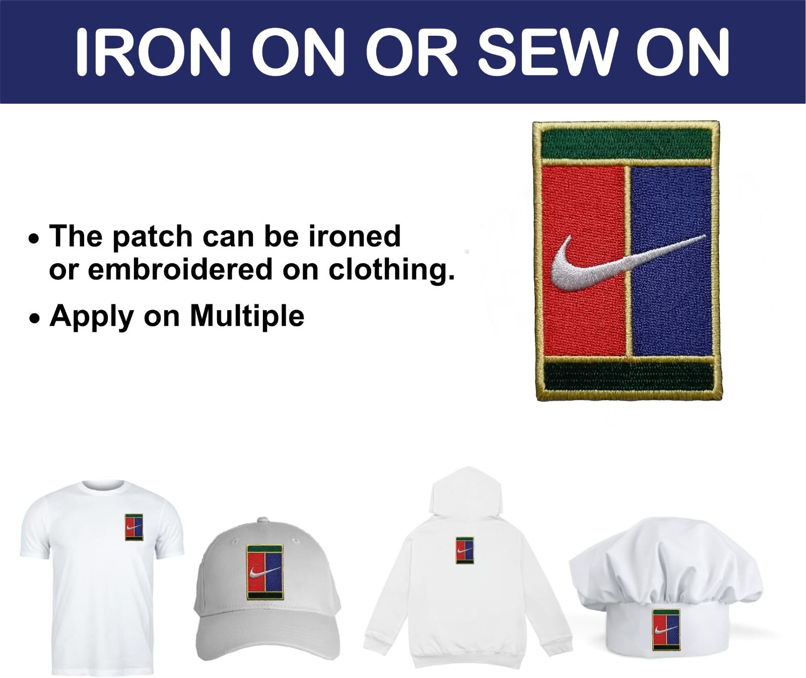 Tennis Sportswear Brand Logo Iron On Patch - Sew Patch - Embroidered Patch