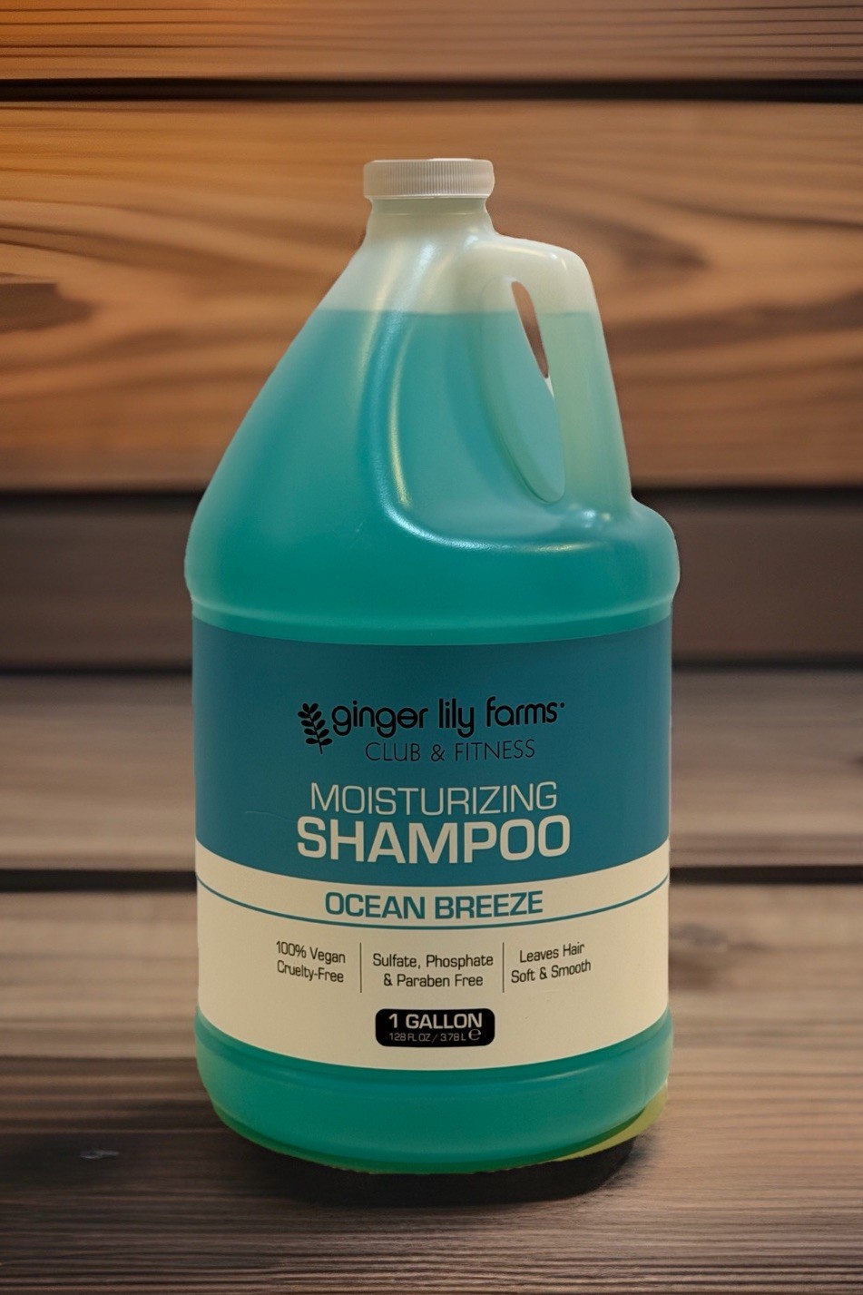 Ginger Lily Farms Club & Fitness Moisturizing Shampoo Ocean Breeze. 1 Gallon.