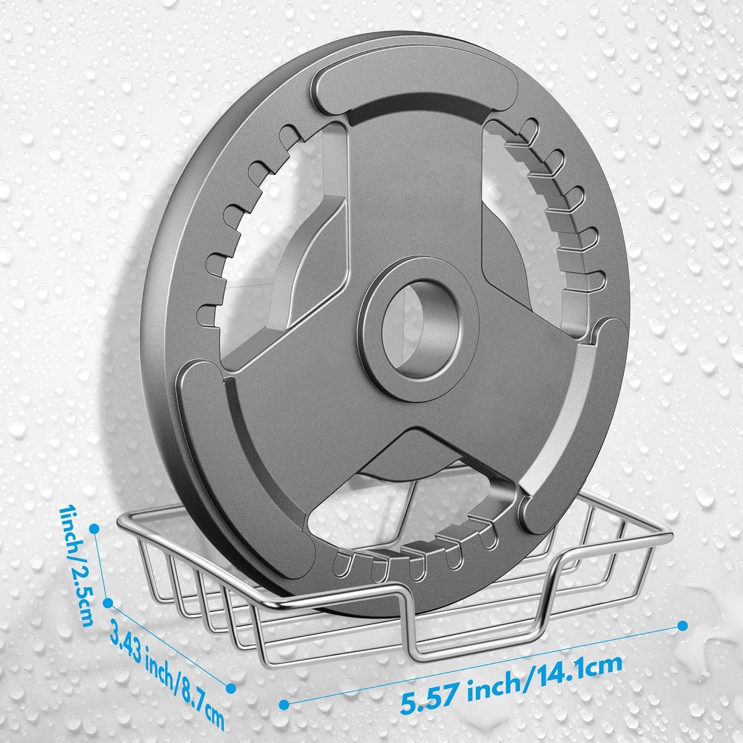 Rainspire Soap Dish Holder, No Drilling, 304 Rustproof Stainless Silver
