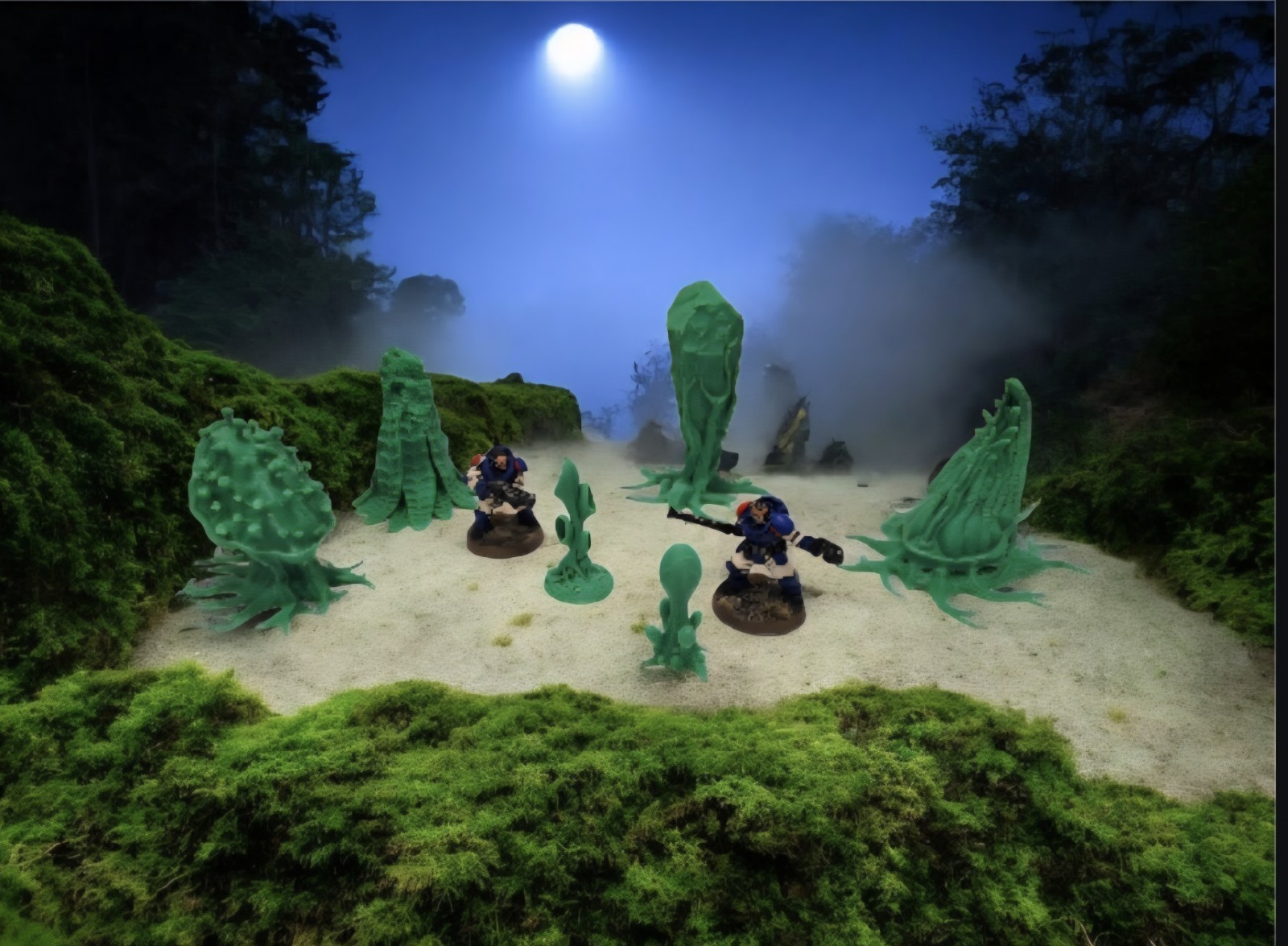 3D Printed Tabletop War Terrain Alien Plants Set E Perfect For 40K / Kill Team