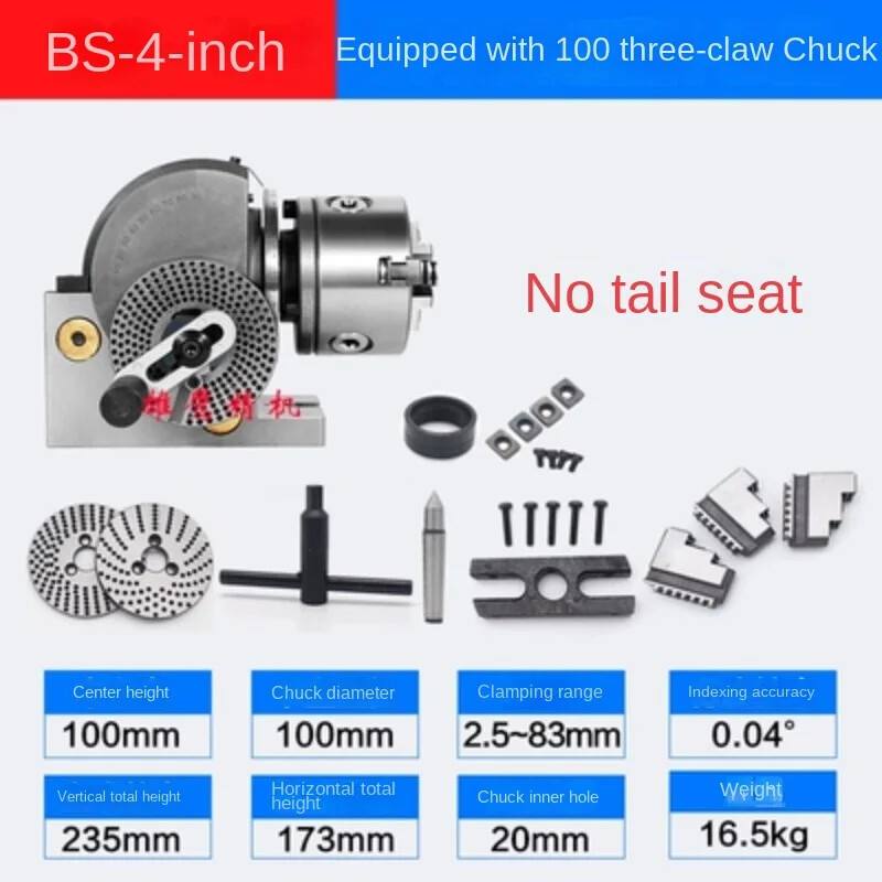 4 Inch Quick Small Vertical Horizontal Manual Indexer Precision Indexing Head
