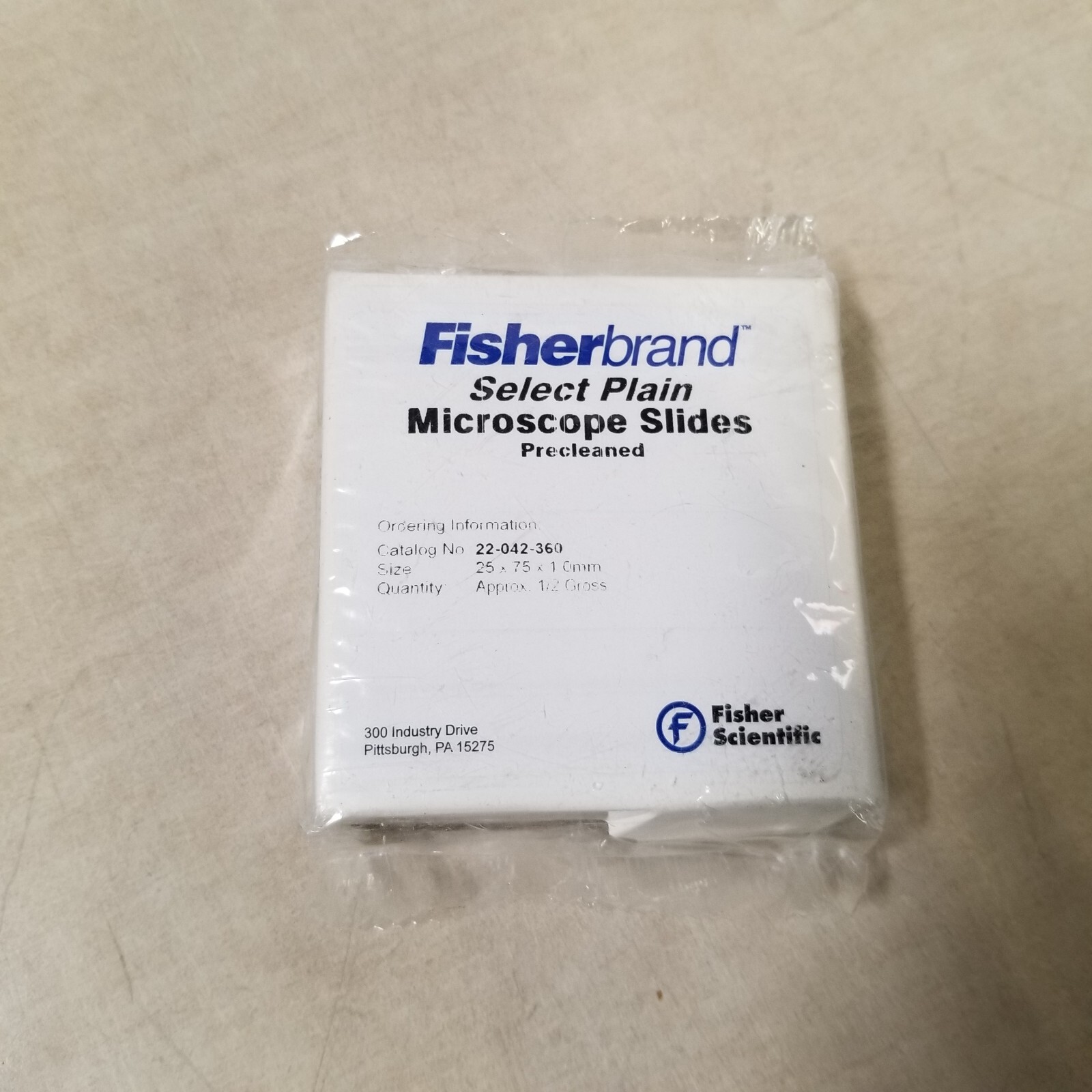 Fisherbrand Select Plain Microscope Slides 22-042-360 25 X 75 X 1 0MM