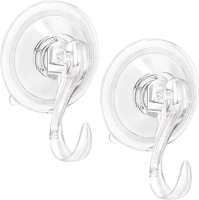 2PCS Heavy Duty Suction Cup Hook Christmas Wreath Suction Cup Wall Hooks Kitchen