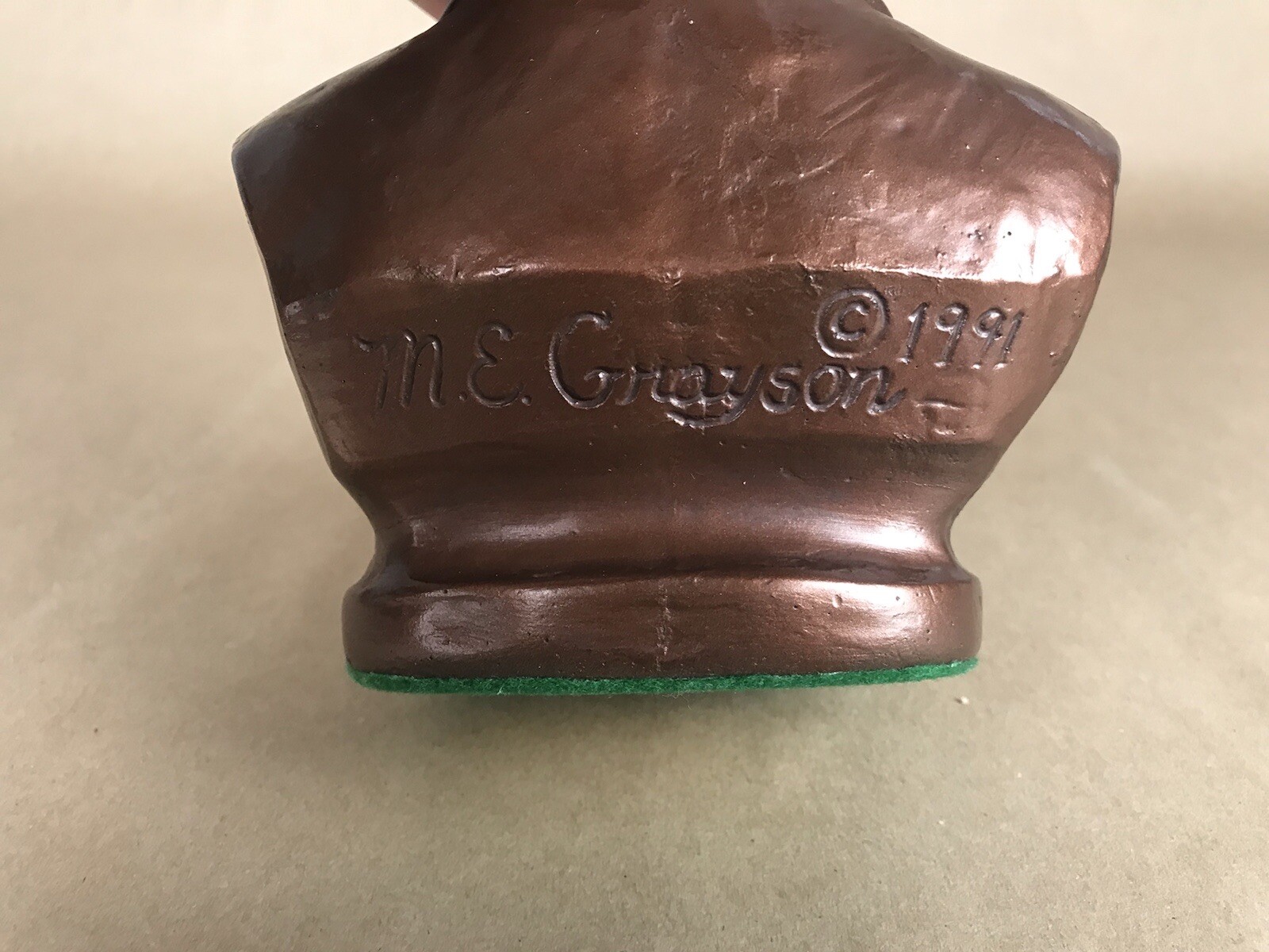 General Norman Schwarzkopf Bust 8” By Grayson Arts 1991 M.E. Grayson