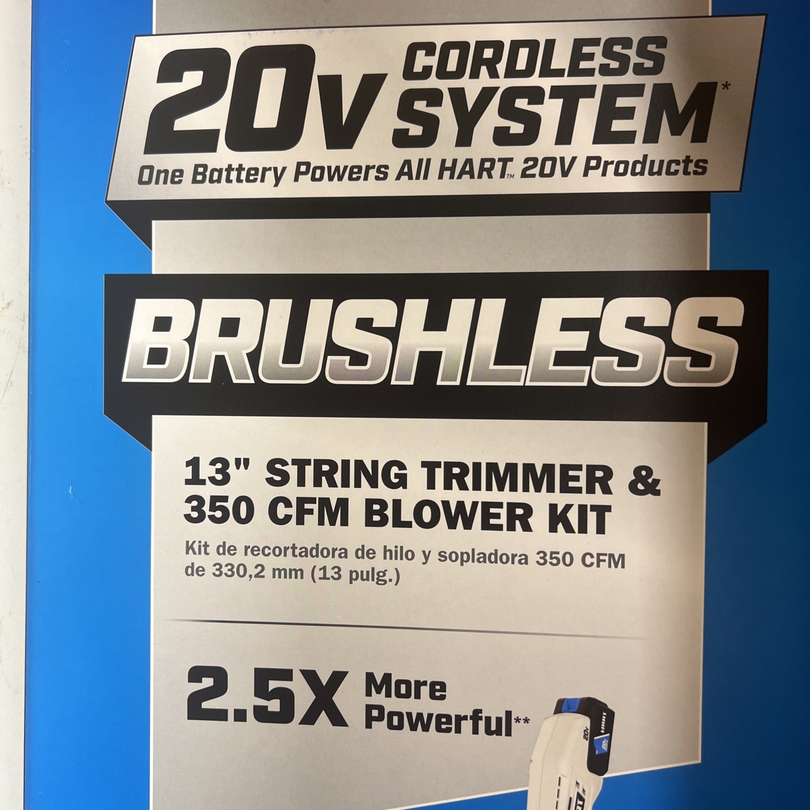 New HART 20-Volt 20v Brushless Combo Set Trimmer 13” + Leaf Blower Tools Only