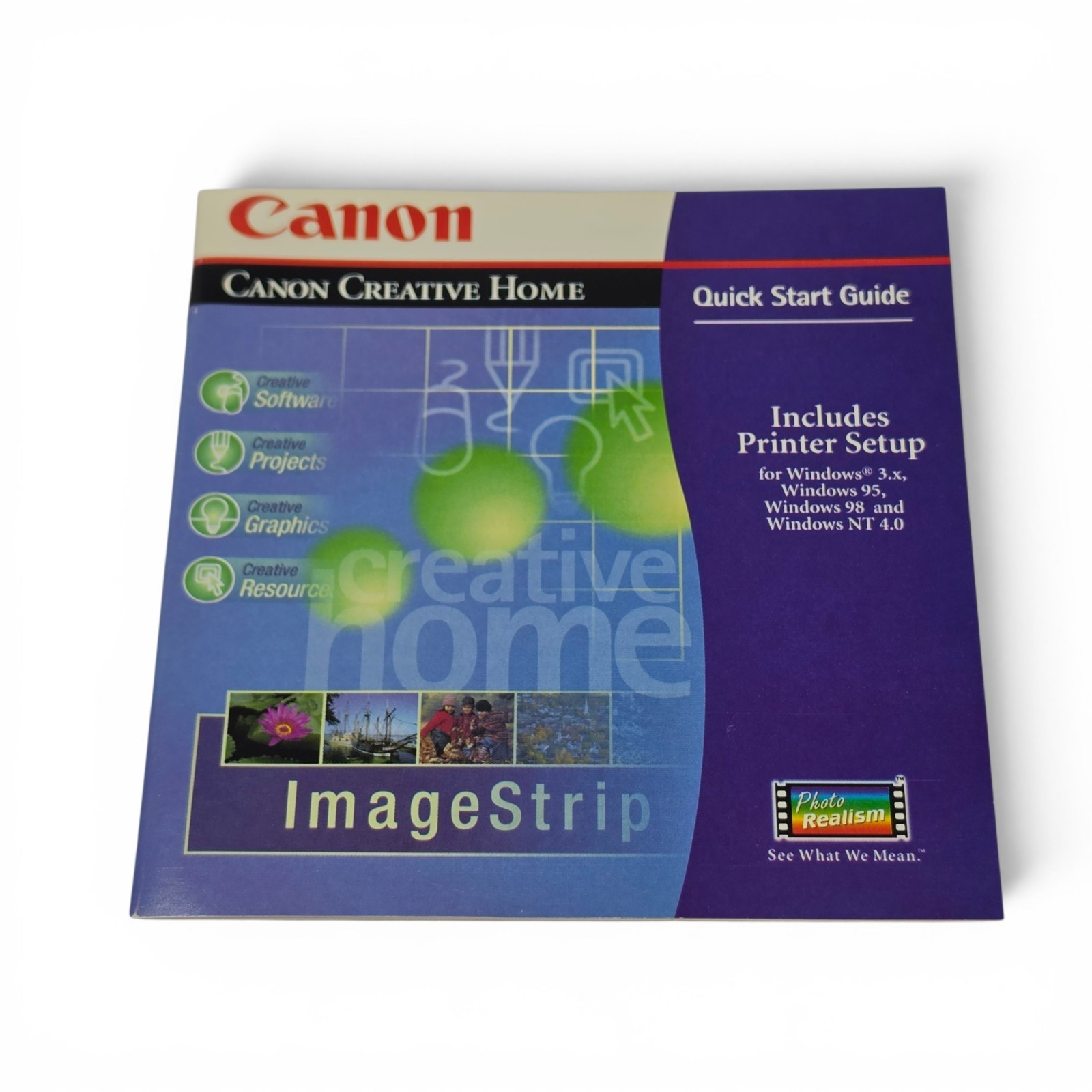 Canon Creative Home Printer Setup v4.3 CD-ROM w/ Quick Start Guide Windows 95/98